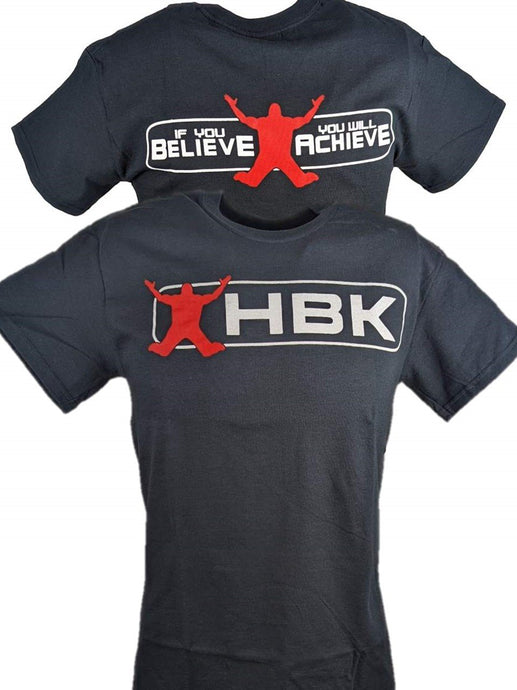 Shawn Michaels HBK Believe It Achieve It Black T-shirt Sports Mem, Cards & Fan Shop > Fan Apparel & Souvenirs > Wrestling by Hybrid Tees | Extreme Wrestling Shirts