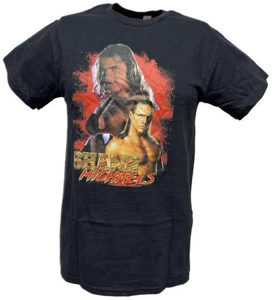 Shawn Michaels HBK Double Pose WWE Mens Black T-shirt by WWE | Extreme Wrestling Shirts