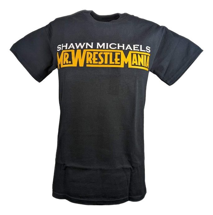 Shawn Michaels Mr Wrestlemania Mens Black T-shirt Sports Mem, Cards & Fan Shop > Fan Apparel & Souvenirs > Wrestling by Hybrid Tees | Extreme Wrestling Shirts