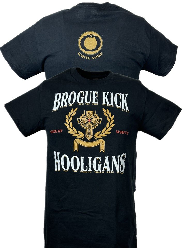 Load image into Gallery viewer, Sheamus Brogue Kick Hooligans White Noise T-shirt by EWS | Extreme Wrestling Shirts
