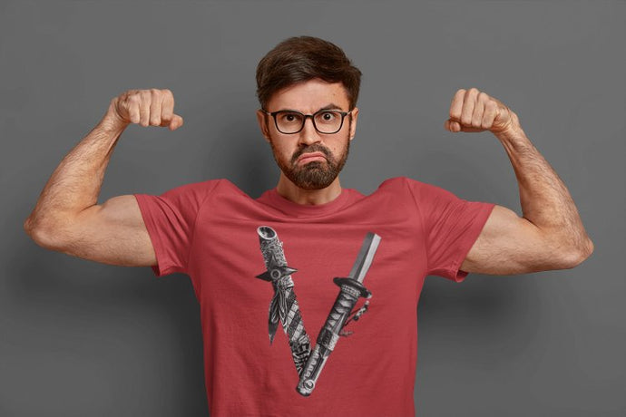 Shinsuke Nakamura Vibe Mens Red T-Shirt by EWS | Extreme Wrestling Shirts