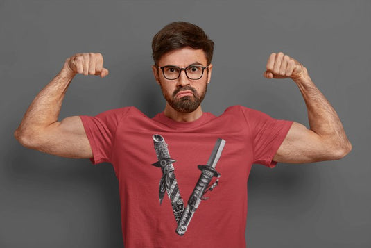 Shinsuke Nakamura Vibe Mens Red T-Shirt by EWS | Extreme Wrestling Shirts