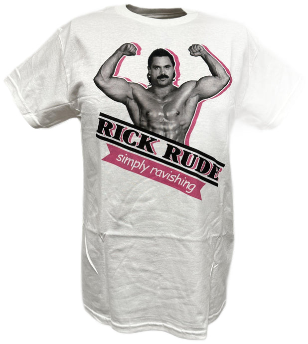 Simply Ravishing Rick Rude WWE Mens White T-shirt Sports Mem, Cards & Fan Shop > Fan Apparel & Souvenirs > Wrestling by WWE | Extreme Wrestling Shirts