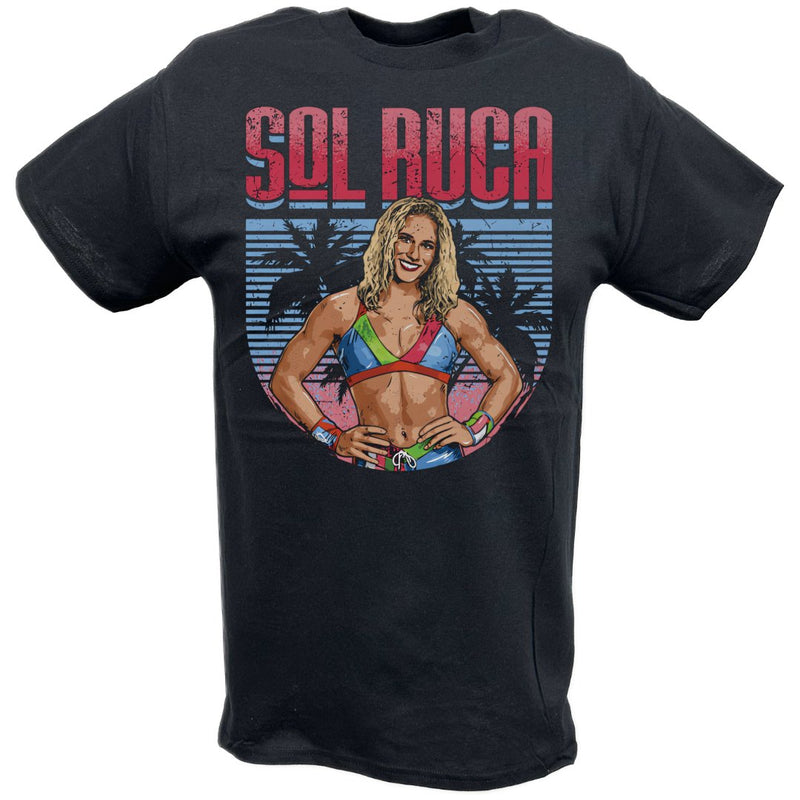 Load image into Gallery viewer, Sol Ruca Pose Black T-shirt by EWS | Extreme Wrestling Shirts
