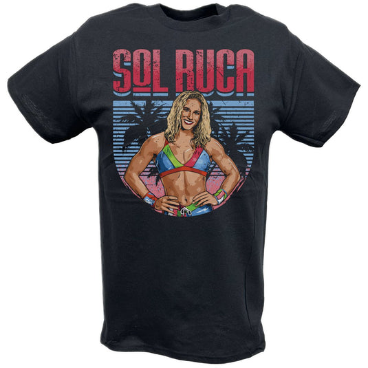 Sol Ruca Pose Black T-shirt by EWS | Extreme Wrestling Shirts