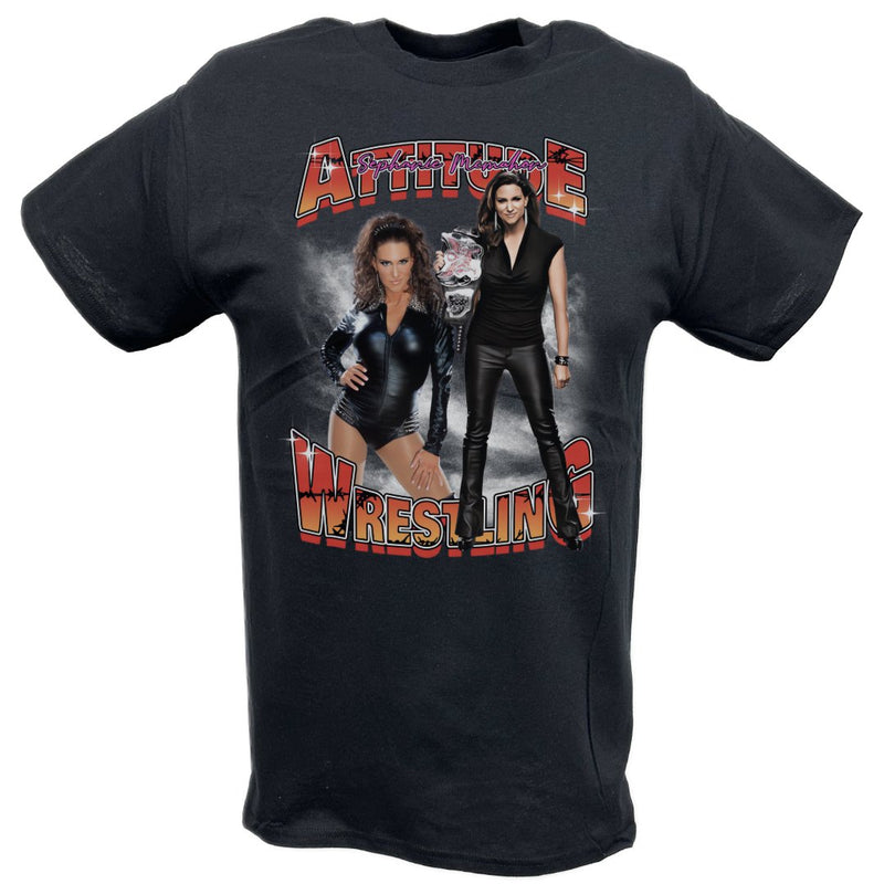 Load image into Gallery viewer, Stephanie Mcmahon Attitude Era Black T-shirt by EWS | Extreme Wrestling Shirts
