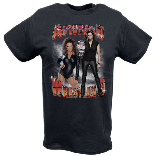 Stephanie Mcmahon Attitude Era Black T-shirt by EWS | Extreme Wrestling Shirts