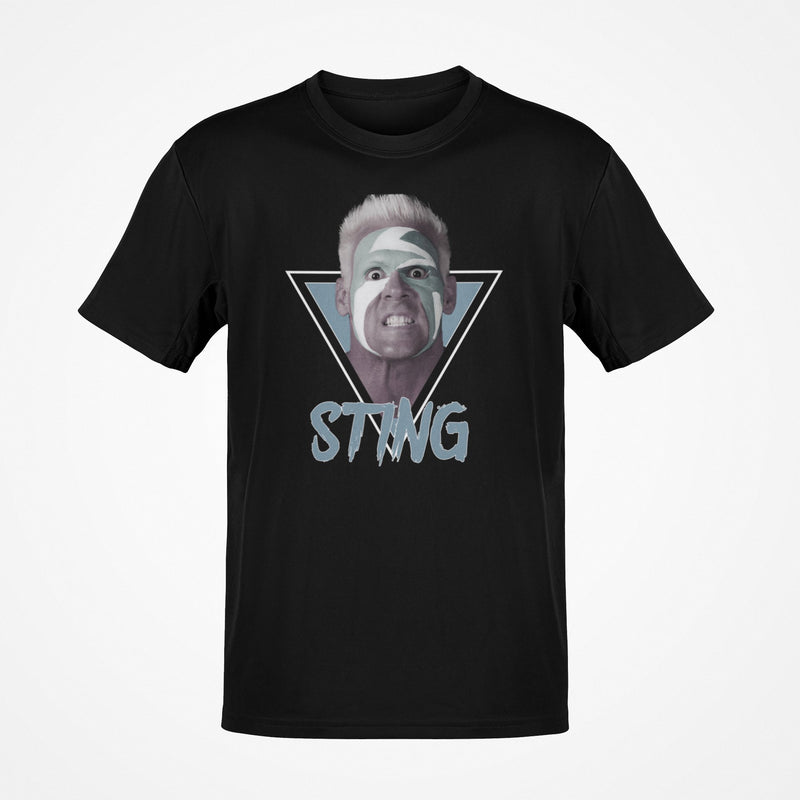 Load image into Gallery viewer, Sting Painted Face Mens Black T-shirt by EWS | Extreme Wrestling Shirts
