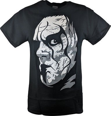 Load image into Gallery viewer, Sting Silent Warrior Mens Black T-shirt Sports Mem, Cards &amp; Fan Shop &gt; Fan Apparel &amp; Souvenirs &gt; Wrestling by Hybrid Tees | Extreme Wrestling Shirts
