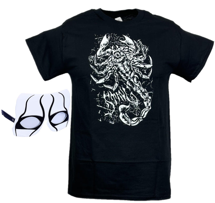 Sting White Scorpion T-shirt Mask Shades Adult Costume by EWS | Extreme Wrestling Shirts