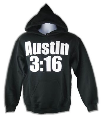 Stone Cold Steve Austin 3:16 Black Hoody Sweatshirt New Sports Mem, Cards & Fan Shop > Fan Apparel & Souvenirs > Wrestling by Hybrid Tees | Extreme Wrestling Shirts