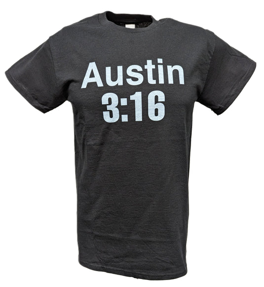 Stone Cold Steve Austin 3:16 Hard Way Mens Black WWF T-shirt by EWS | Extreme Wrestling Shirts