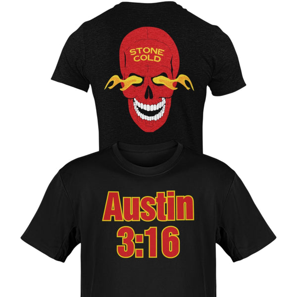 Stone Cold Steve Austin 316 Red Fire Skull T-shirt – Extreme