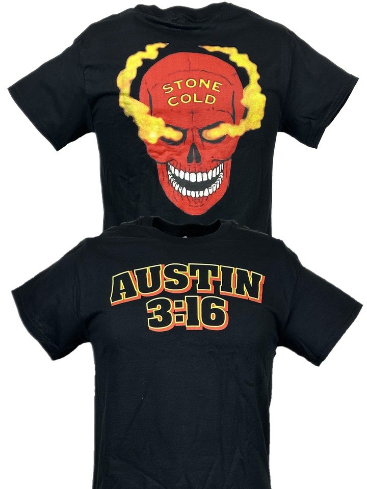 Load image into Gallery viewer, Stone Cold Steve Austin 3:16 Red Skull Mens T-shirt Sports Mem, Cards &amp; Fan Shop &gt; Fan Apparel &amp; Souvenirs &gt; Wrestling by Hybrid Tees | Extreme Wrestling Shirts
