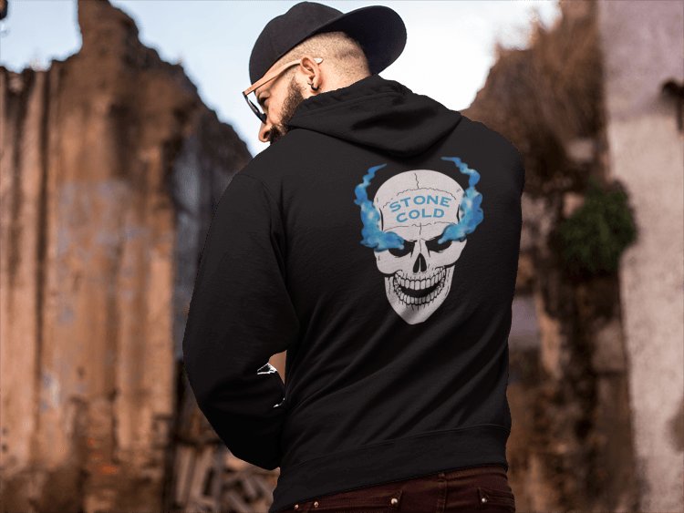 Load image into Gallery viewer, Stone Cold Steve Austin 3:16 Smoking Skull Black Zipper Hoody Sweatshirt by WWE | Extreme Wrestling Shirts
