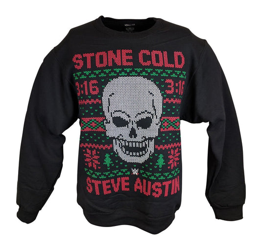 Stone Cold Steve Austin 3:16 WWE Ugly Christmas Mens Sweater Sweatshirt by EWS | Extreme Wrestling Shirts