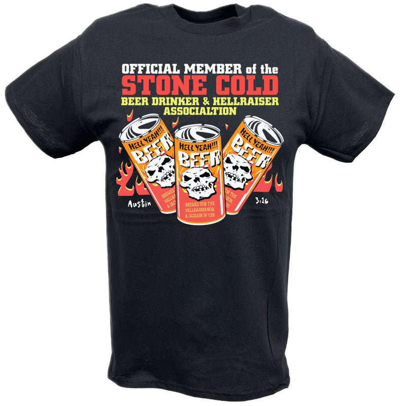 Load image into Gallery viewer, Stone Cold Steve Austin Beer Drinker Official Member T-shirt by EWS | Extreme Wrestling Shirts
