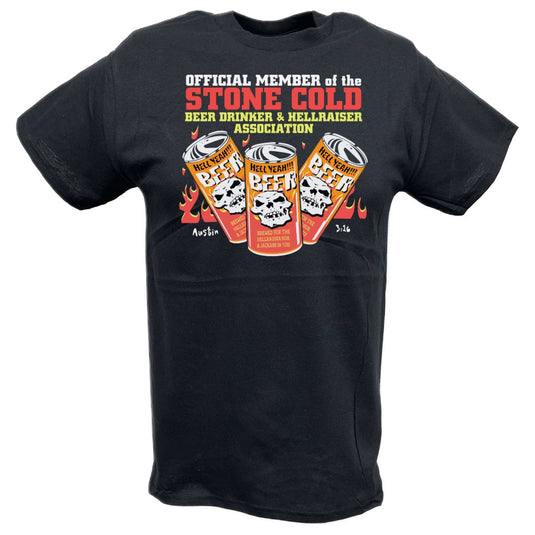Stone Cold Steve Austin Beer Drinker Official Member T-shirt by EWS | Extreme Wrestling Shirts