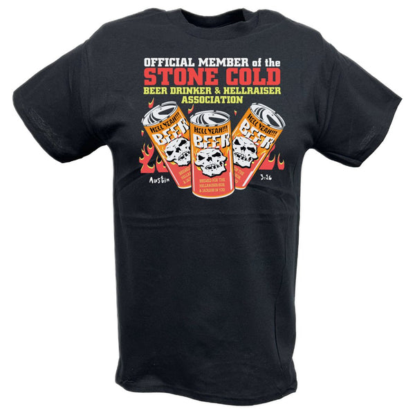 Stone Cold Steve Austin Beer Drinker Official Member T-shirt
