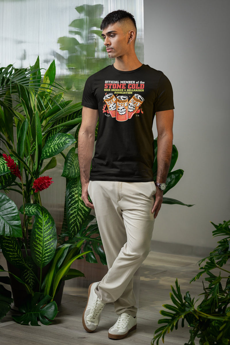 Load image into Gallery viewer, Stone Cold Steve Austin Beer Drinker Official Member T-shirt by EWS | Extreme Wrestling Shirts
