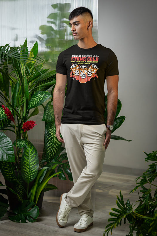 Stone Cold Steve Austin Beer Drinker Official Member T-shirt by EWS | Extreme Wrestling Shirts