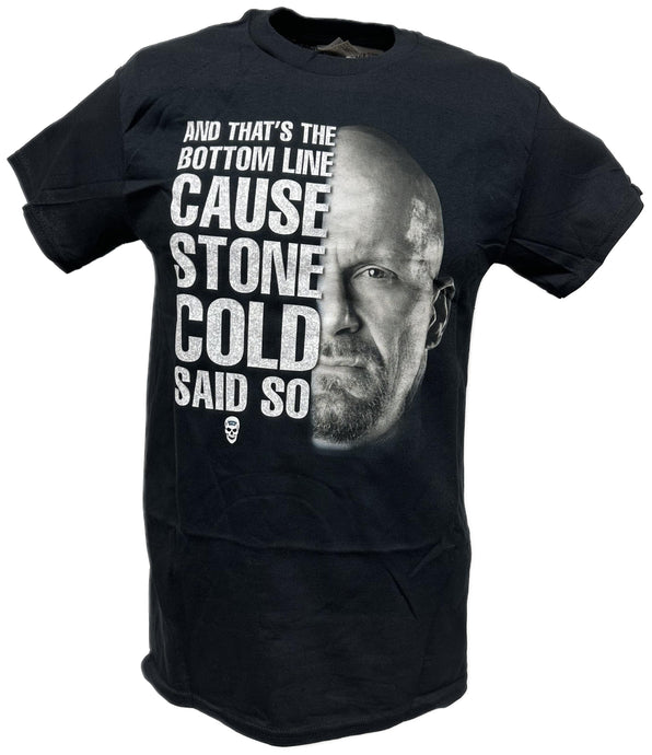 Stone Cold Steve Austin Bottom Line Said So WWE Mens T-shirt Sports Mem, Cards & Fan Shop > Fan Apparel & Souvenirs > Wrestling by Freeze | Extreme Wrestling Shirts