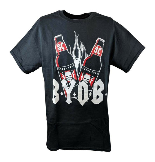 Stone Cold Steve Austin BYOB Beer Skull Mens Black T-shirt Sports Mem, Cards & Fan Shop > Fan Apparel & Souvenirs > Wrestling by EWS | Extreme Wrestling Shirts