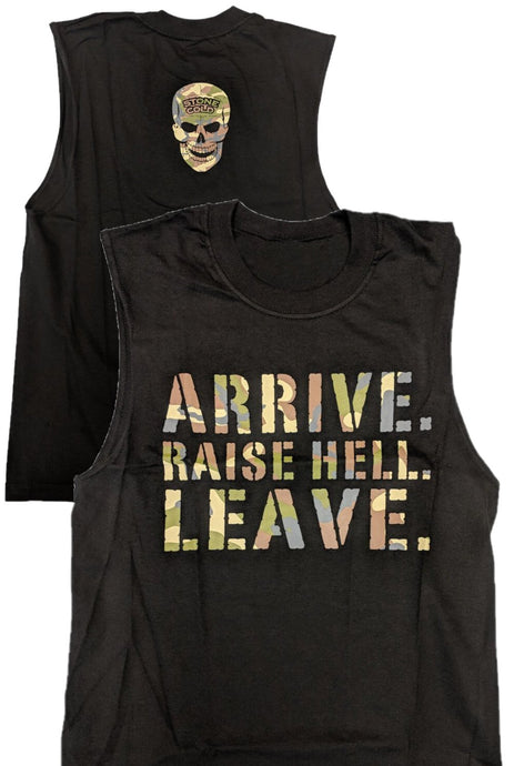 Stone Cold Steve Austin Camo Raise Hell Leave Mens Sleeveless T-shirt Sports Mem, Cards & Fan Shop > Fan Apparel & Souvenirs > Wrestling by EWS | Extreme Wrestling Shirts