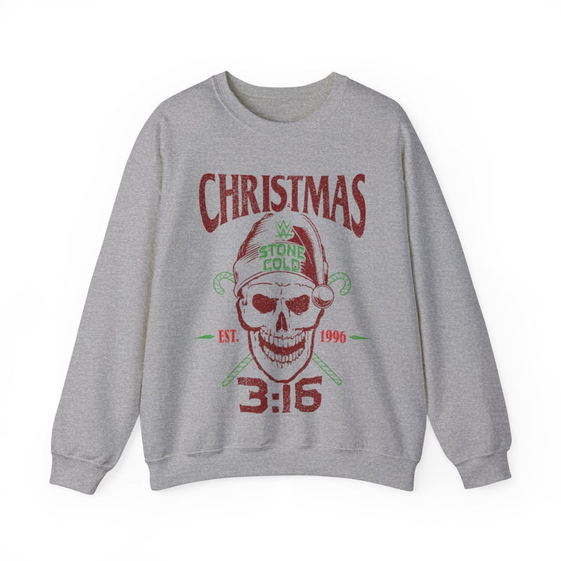 Load image into Gallery viewer, Stone Cold Steve Austin Christmas Skull Sweater Sweatshirt by EWS | Extreme Wrestling Shirts
