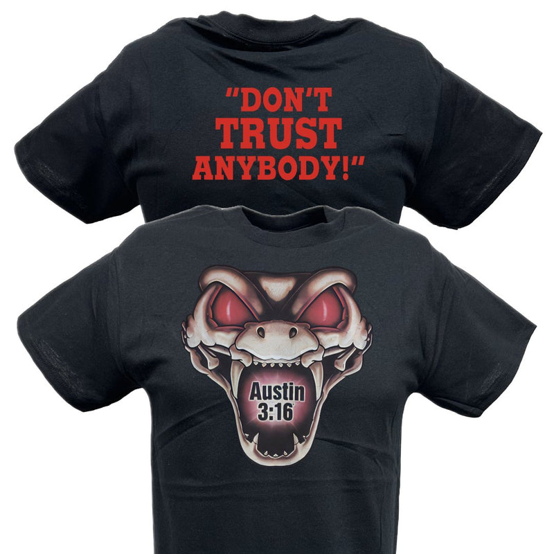 Load image into Gallery viewer, Stone Cold Steve Austin Don't Trust Anybody Rattlesnake Mens T-shirt Sports Mem, Cards &amp; Fan Shop > Fan Apparel &amp; Souvenirs > Wrestling by EWS | Extreme Wrestling Shirts
