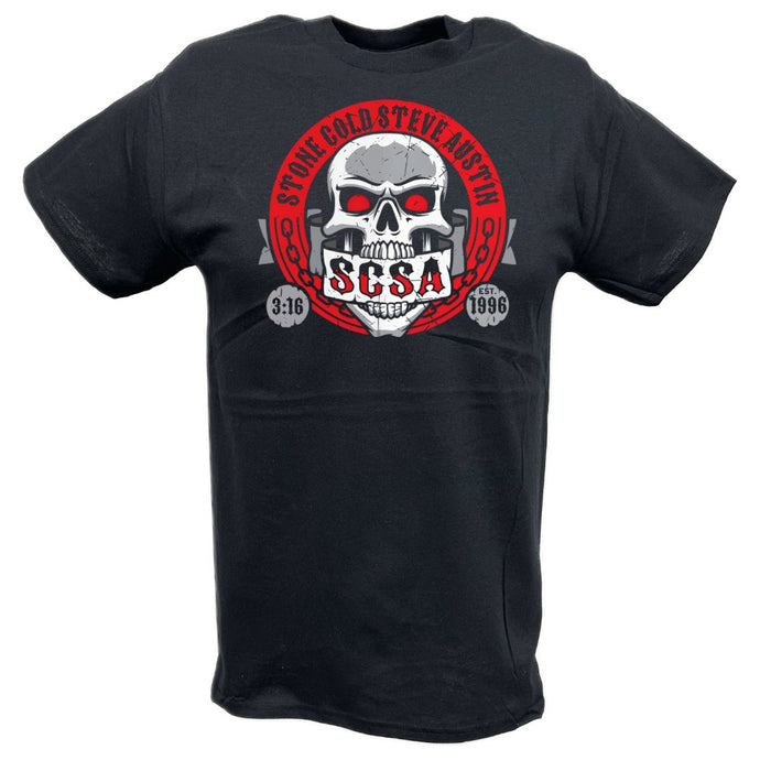 Stone Cold Steve Austin Est 1996 Skull T-shirt by EWS | Extreme Wrestling Shirts