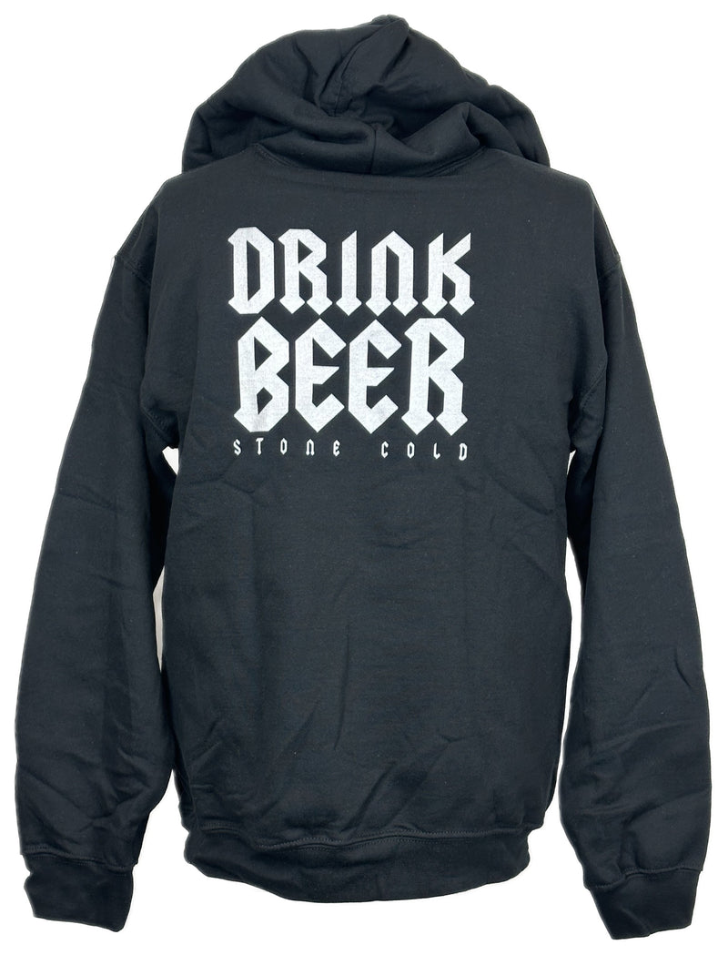 Load image into Gallery viewer, Stone Cold Steve Austin F Fear Drink Beer Black Pullover Hoody Sweatshirt by EWS | Extreme Wrestling Shirts
