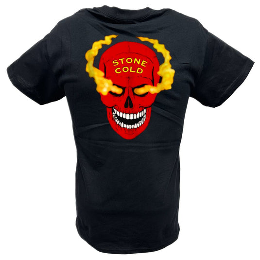 Stone Cold Steve Austin Ragin Redneck Red Smoking Skull T-shirt by EWS | Extreme Wrestling Shirts