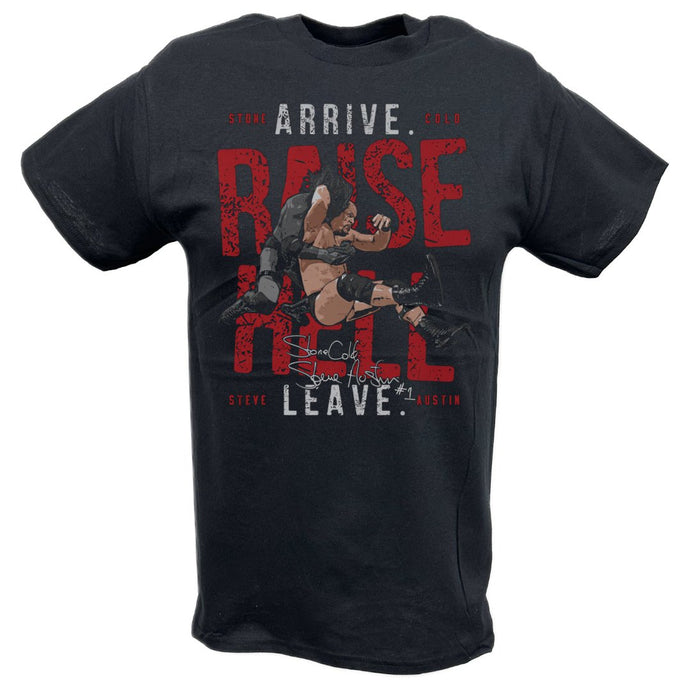 Stone Cold Steve Austin Raise Hell Black T-shirt by EWS | Extreme Wrestling Shirts