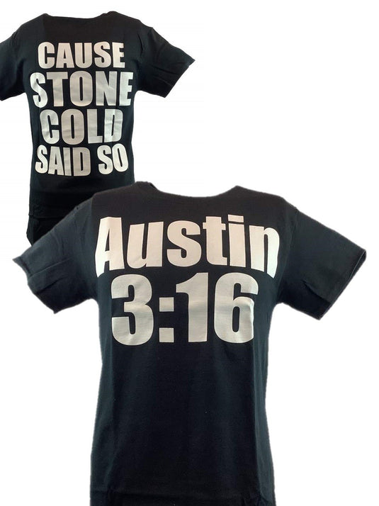 Stone Cold Steve Austin Said So 3:16 Mens Black T-shirt Sports Mem, Cards & Fan Shop > Fan Apparel & Souvenirs > Wrestling by Hybrid Tees | Extreme Wrestling Shirts