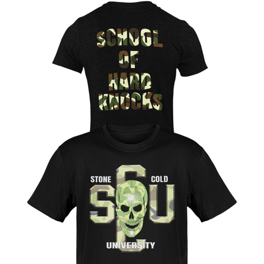 Stone Cold Steve Austin SCU School of Hard Knocks T-shirt by EWS | Extreme Wrestling Shirts
