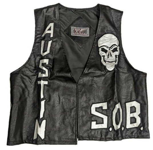 Stone Cold Steve Austin SOB 3:16 Skull Vest Black Sports Mem, Cards & Fan Shop > Fan Apparel & Souvenirs > Wrestling by WWF | Extreme Wrestling Shirts