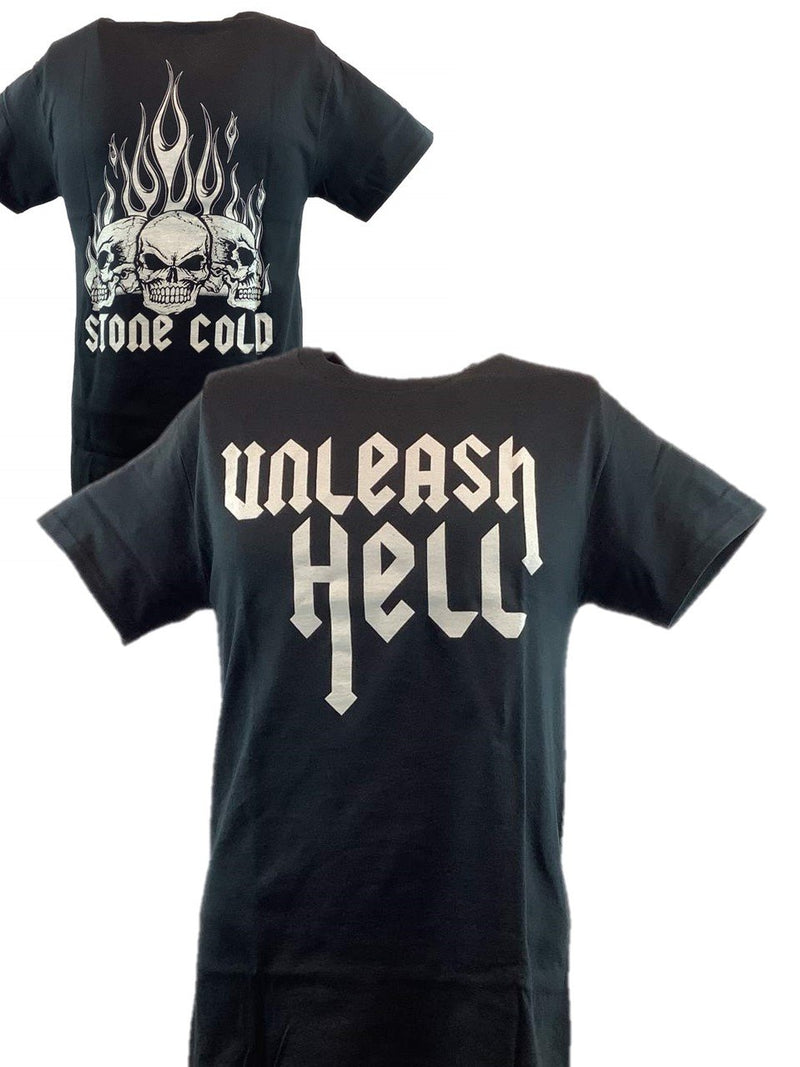 Load image into Gallery viewer, Stone Cold Steve Austin Unleash Hell Mens T-shirt Sports Mem, Cards &amp; Fan Shop &gt; Fan Apparel &amp; Souvenirs &gt; Wrestling by Hybrid Tees | Extreme Wrestling Shirts
