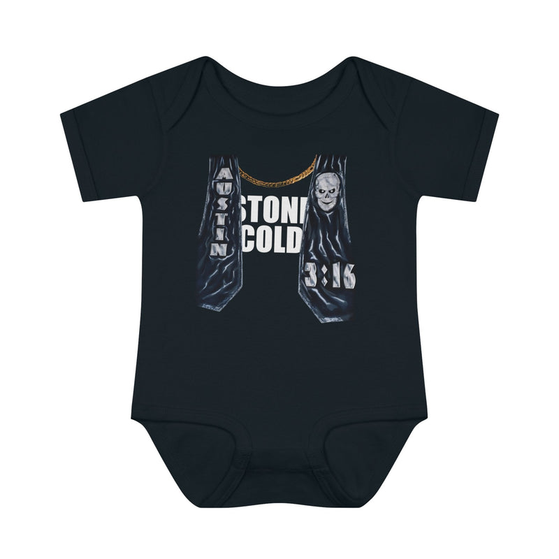 Load image into Gallery viewer, Stone Cold Steve Austin Vest Black Baby Bodysuit by WWE | Extreme Wrestling Shirts
