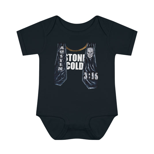 Stone Cold Steve Austin Vest Black Baby Bodysuit by WWE | Extreme Wrestling Shirts