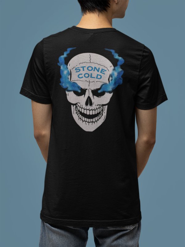 Load image into Gallery viewer, Stone Cold Steve Austin What? Smoking Skull Mens T-shirt Sports Mem, Cards &amp; Fan Shop > Fan Apparel &amp; Souvenirs > Wrestling by Hybrid Tees | Extreme Wrestling Shirts
