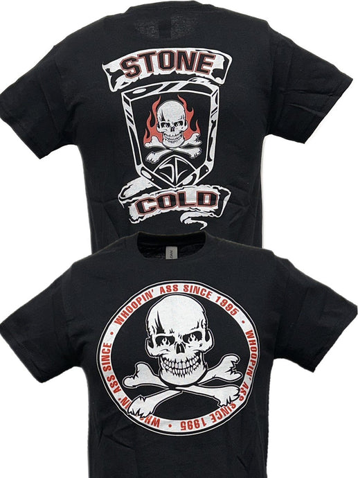 Stone Cold Steve Austin Whoopin A** Since 1995 Black T-shirt by WWE | Extreme Wrestling Shirts