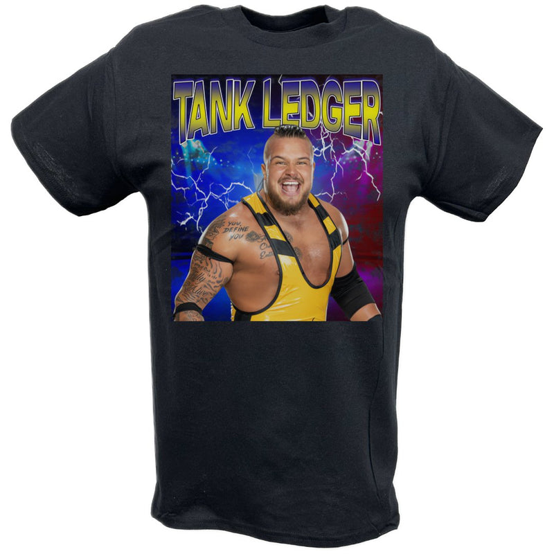 Load image into Gallery viewer, Tank Ledger Highlight Black T-shirt by EWS | Extreme Wrestling Shirts
