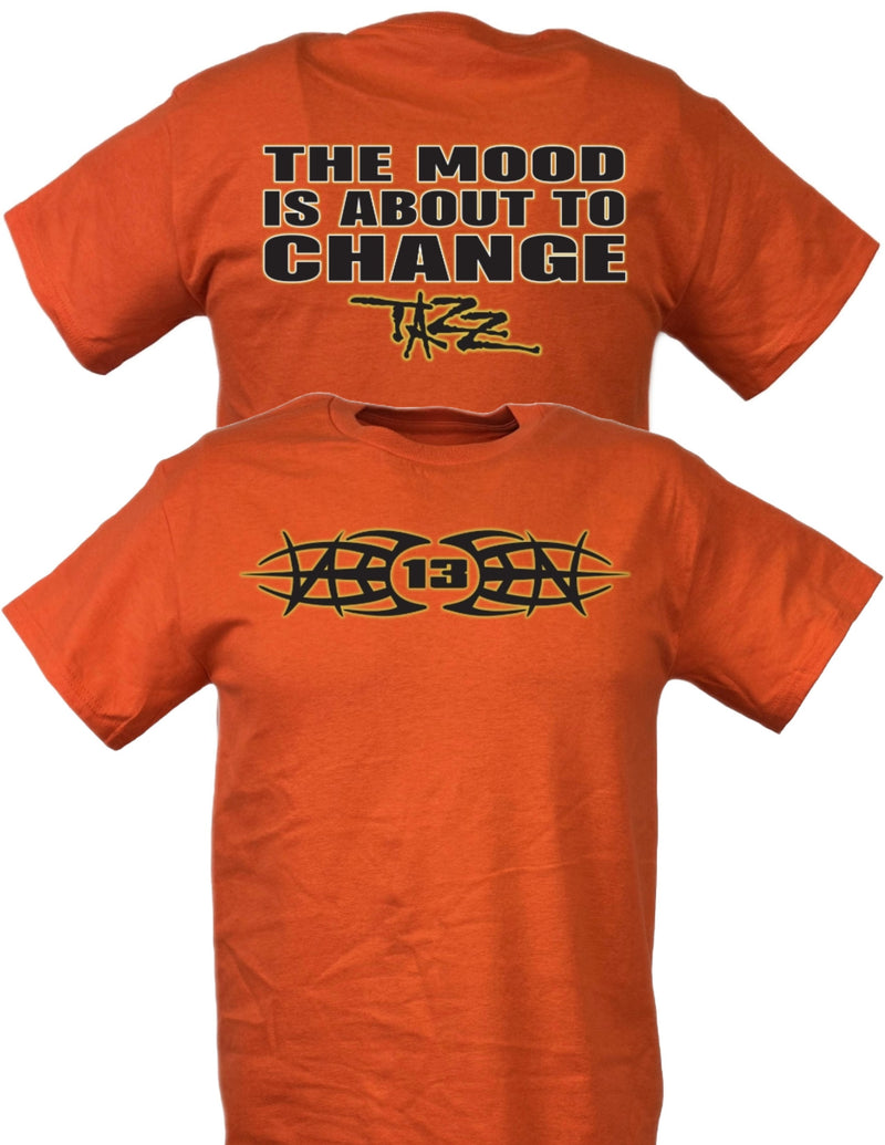 Load image into Gallery viewer, Tazz Mood About to Change Orange T-shirt by EWS | Extreme Wrestling Shirts
