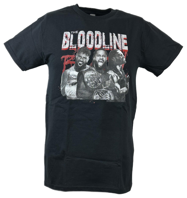 The Bloodline Bloodsport Usos Reigns Black T-shirt by EWS | Extreme Wrestling Shirts