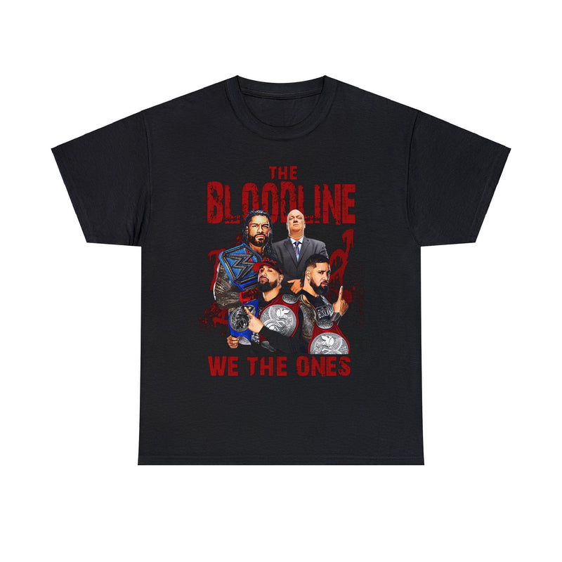 Load image into Gallery viewer, The Bloodline with Paul Heyman Black T-shirt by EWS | Extreme Wrestling Shirts
