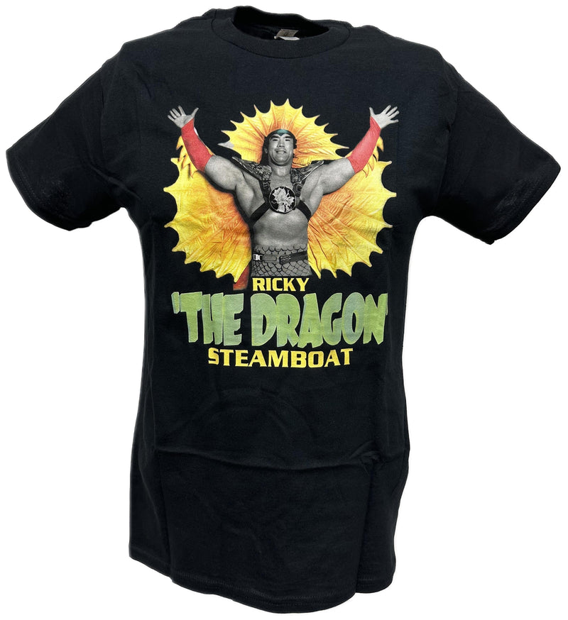 Load image into Gallery viewer, The Dragon Ricky Steamboat WWE Legend Mens Black T-shirt Sports Mem, Cards &amp; Fan Shop &gt; Fan Apparel &amp; Souvenirs &gt; Wrestling by Freeze | Extreme Wrestling Shirts
