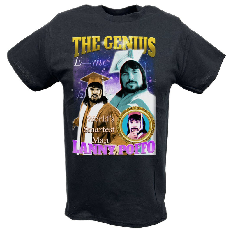 Load image into Gallery viewer, The Genius Leapin Lanny Poffo Worlds Smartest Man T-shirt by EWS | Extreme Wrestling Shirts
