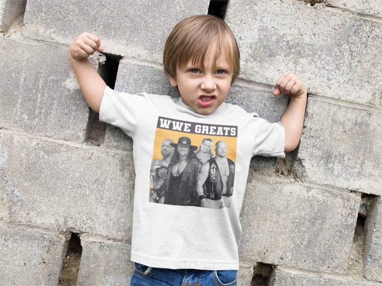 Load image into Gallery viewer, The Greats Triple H Undertaker Shawn Michaels Stone Cold Steve Austin Youth T-shirt by EWS | Extreme Wrestling Shirts
