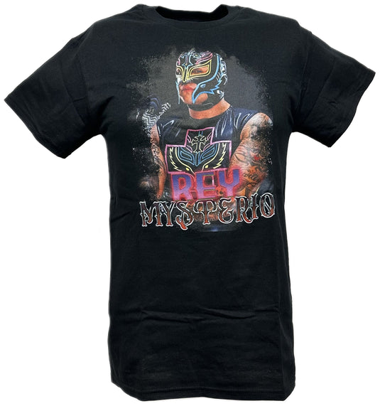 The Rey Mysterio Number One Men's Black T-shirt by WWE | Extreme Wrestling Shirts